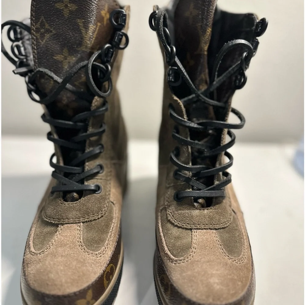 LOUIS VUITTON LAUREATE PLATFORM DESERT BOOT SIZE 37 - Picture 11 of 13